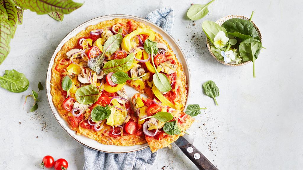 Vegane Pizza mit Gemüseboden Rezept | tegut...