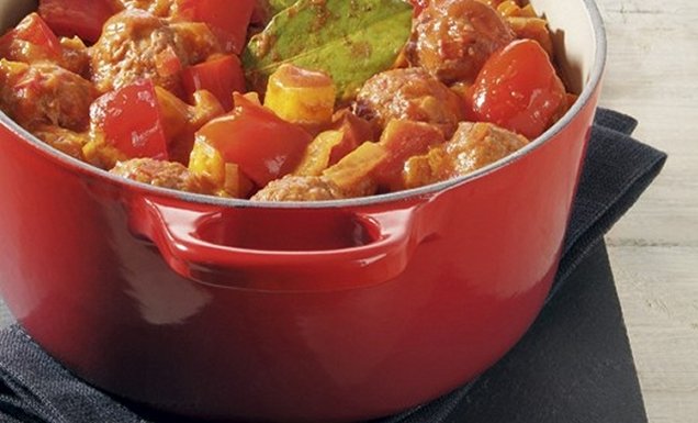 Paprika-Curry mit Hackfleischbällchen Rezept | tegut...